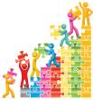 TEAMWORK. istock-illustration-21354467-teamwork-steps